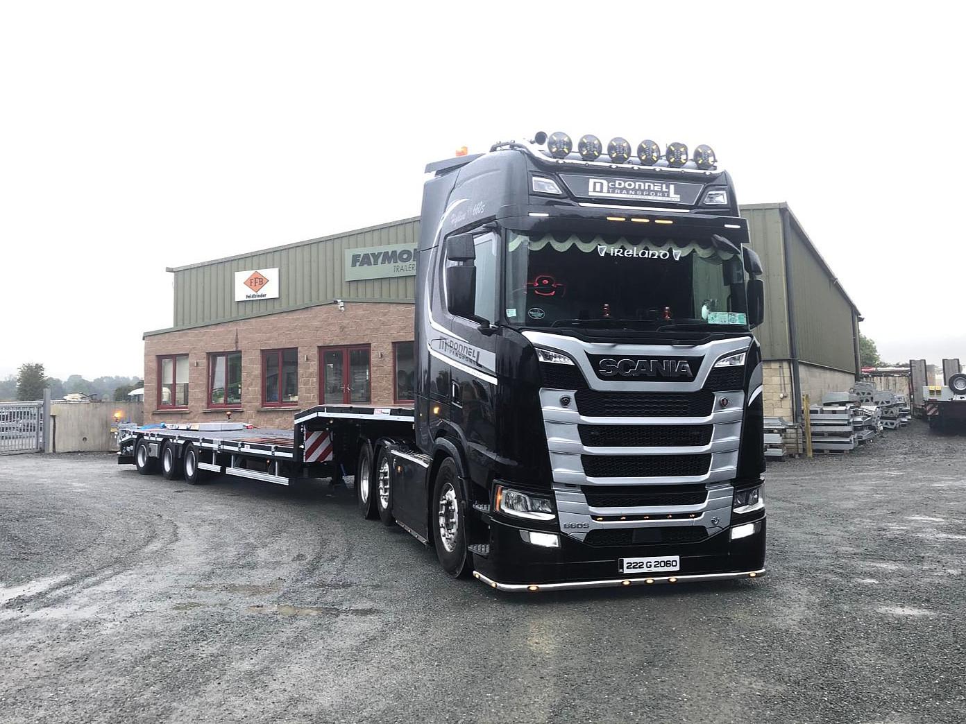 McDonnell Transport on collection of 2nd New MAX Trailer 3 axle low loader