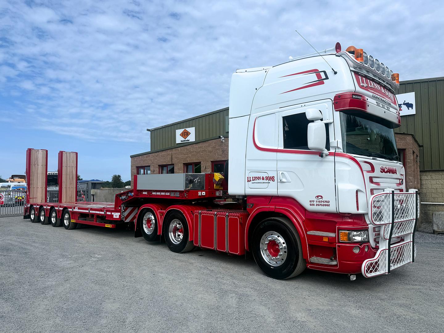 I.J Lynn & Sons Ltd on collection of ne Faymonville 4 axle low loader