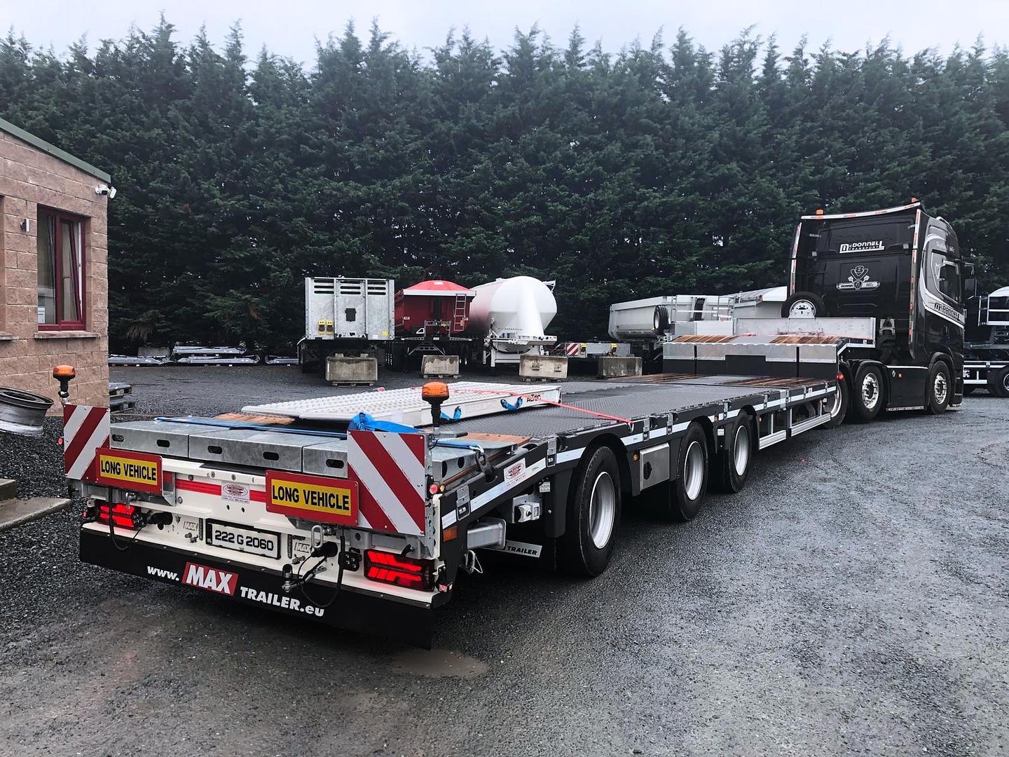 McDonnell Transport on collection of 2nd New MAX Trailer 3 axle low loader