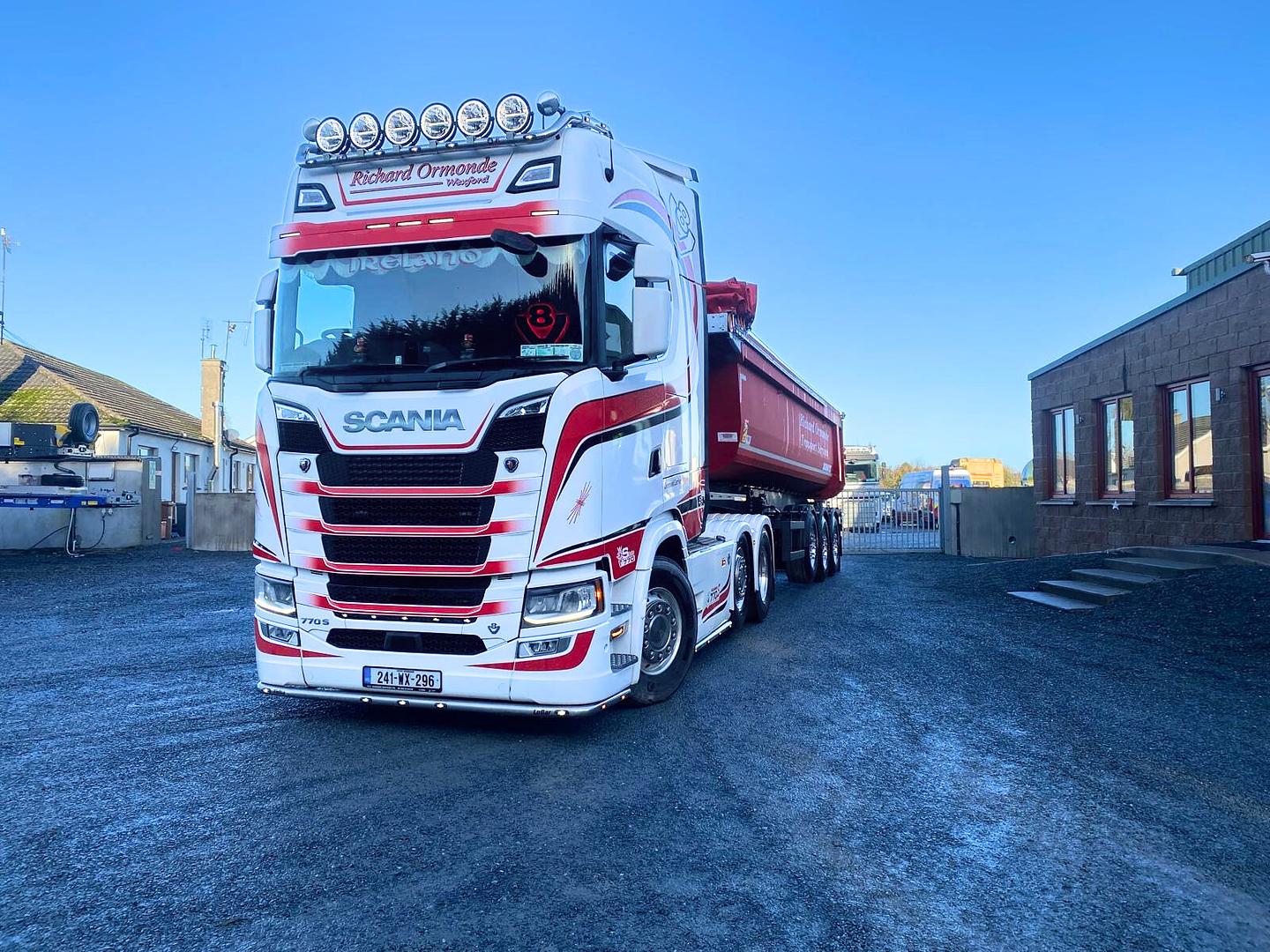 Richard Ormonde Transport Services, on collection of another New Schmitz tipper 