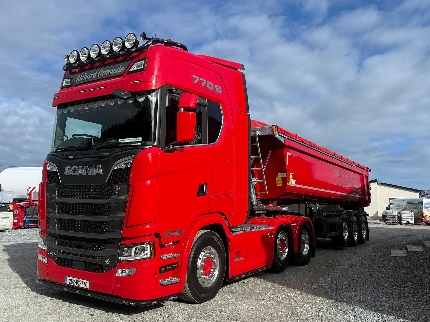 Richard Ormonde Transport Services on collection of another new Schmitz tipper