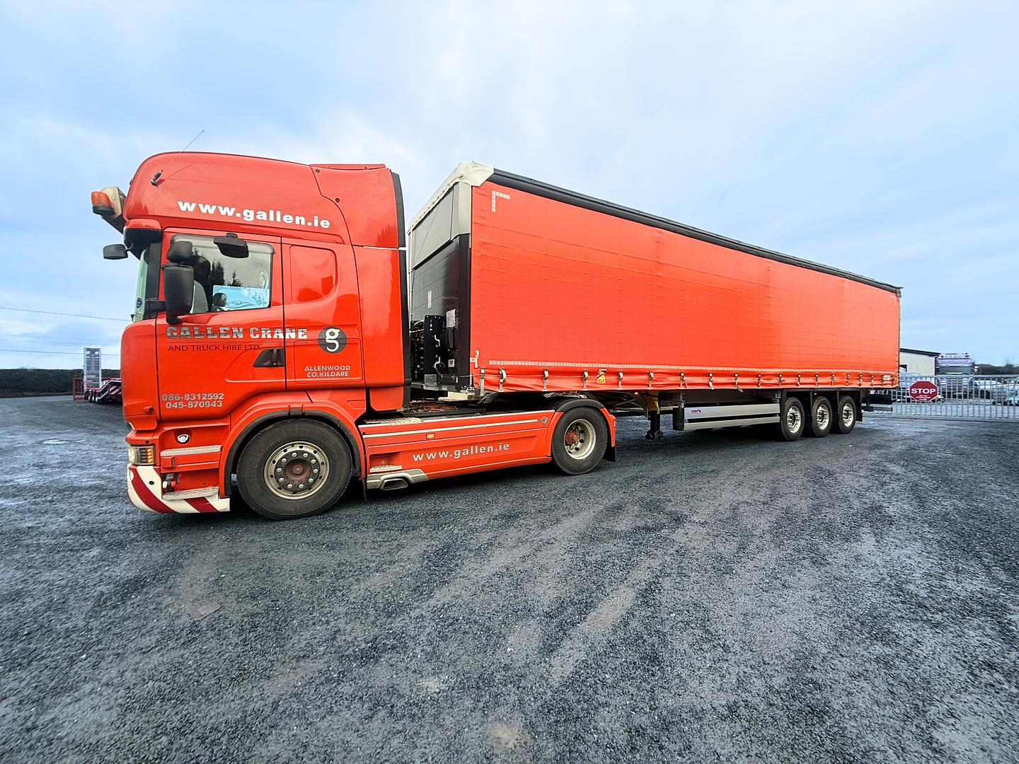 Gallen Crane & Truck Hire Ltd, on recent collection of 2 new Schmitz Euroliners