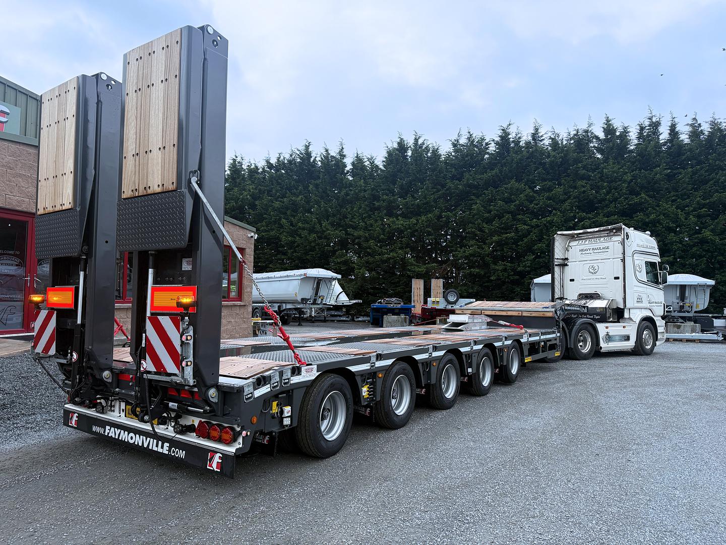 JJP Haulage on collection of New Faymonville 5 axle, step frame low loader