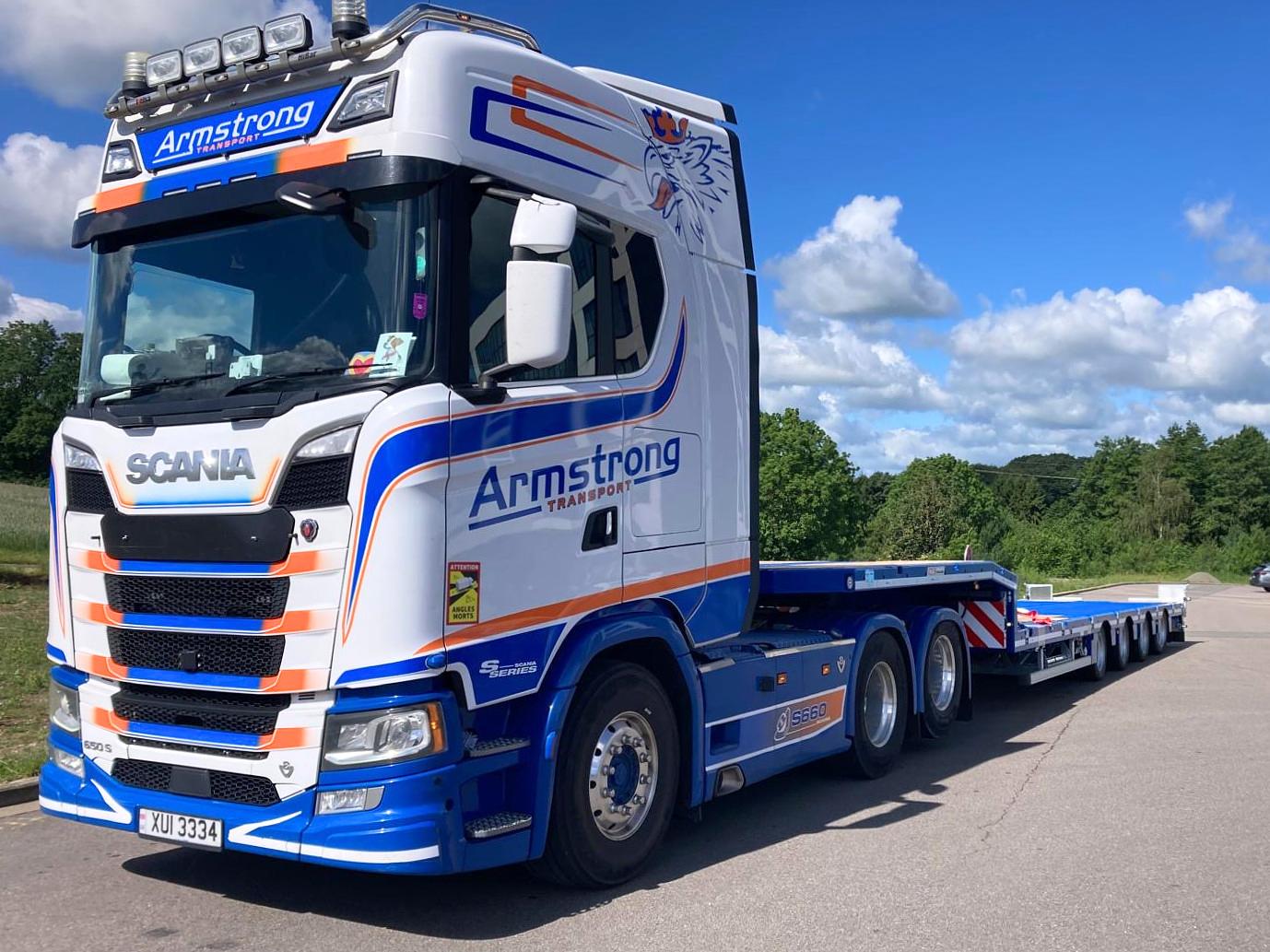 Armstrong Transport on collection of 2nd new MAX Trailer