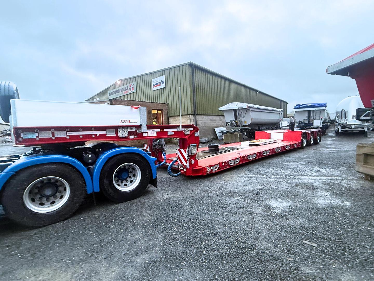 JJ Black Haulage on collection of the new MAX Trailer 3 axle drop neck low loader