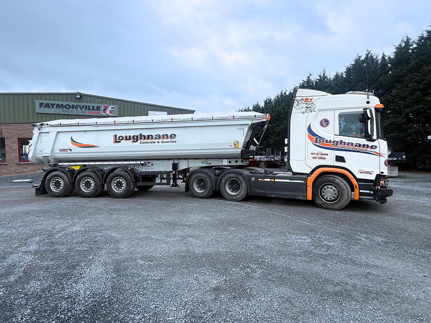 Loughnane Concrete on collection of new Schmitz tipping trailer