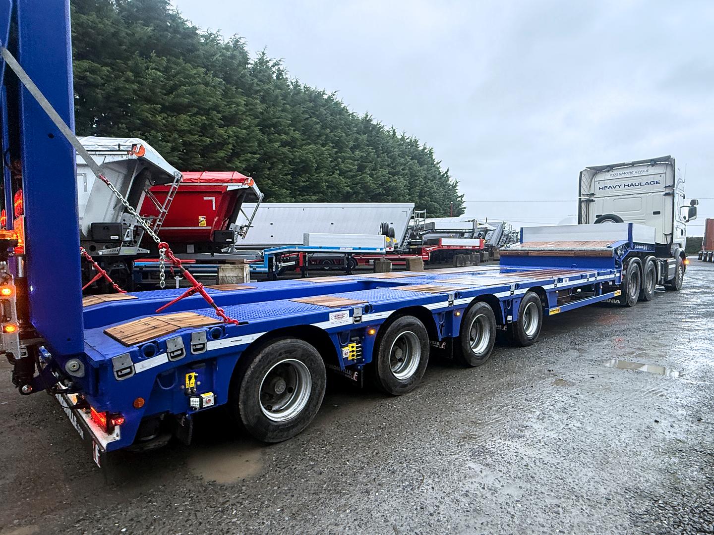 Rossmore Civils on collection of new Faymonville low loader