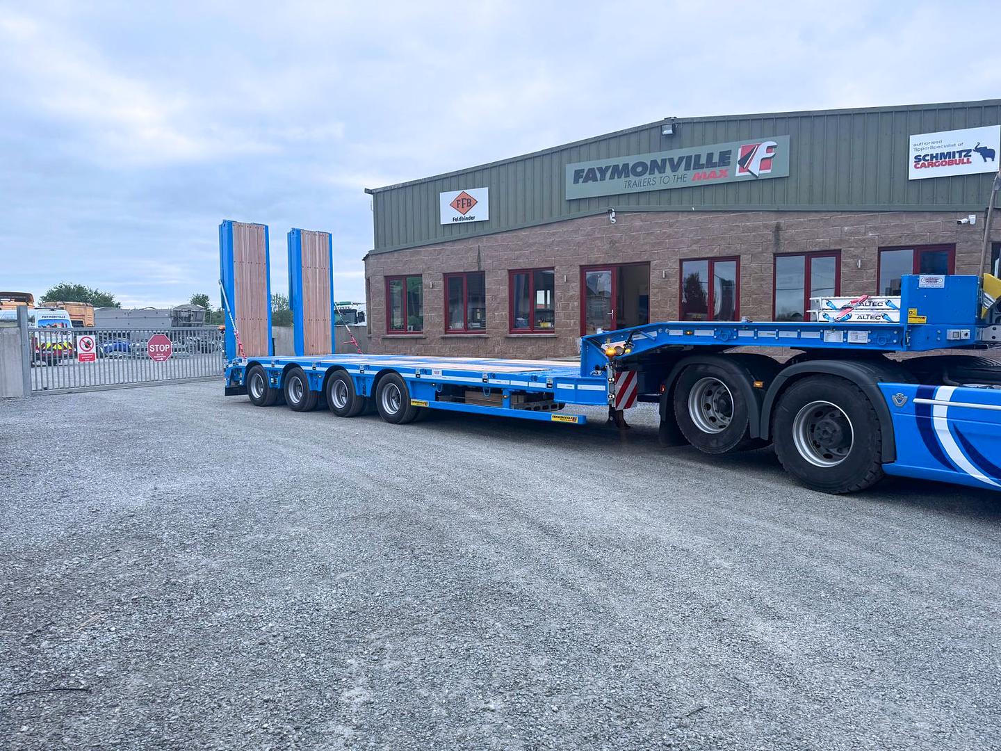 Duffy Excavations & Civils Ltd, Donegal on collection of new Faymonville, low loader