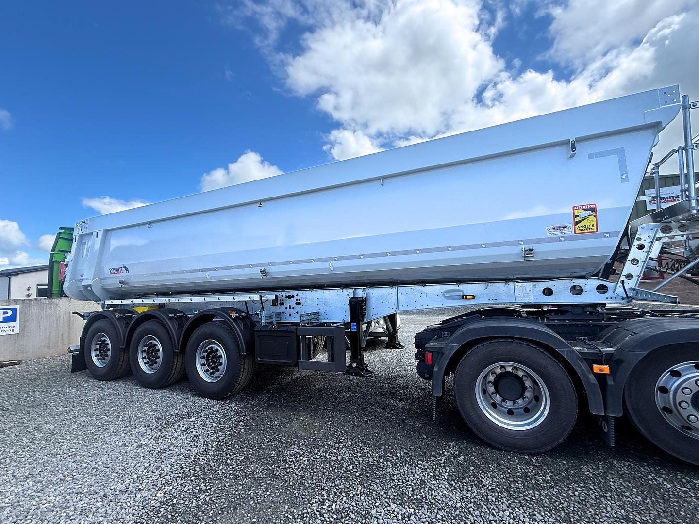 McGoldrick Haulage, on collection of new Schmitz tipping trailer