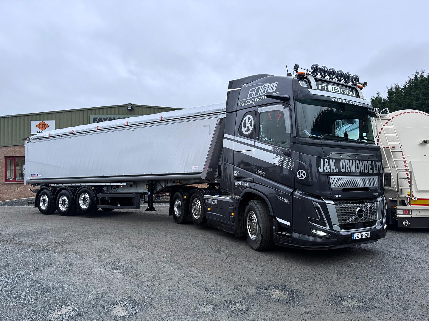 J&K Ormonde Haulage Ltd, on collection of the new Schmitz bulk tipping trailer.