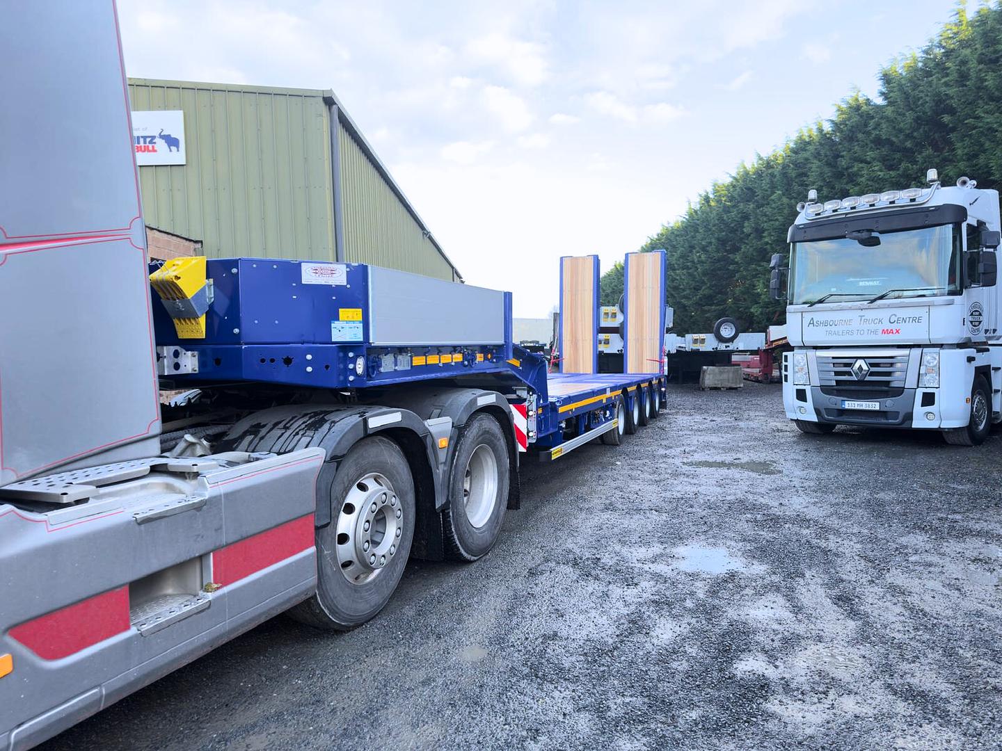 Churchill Stone, Donegal on recent collection of new Faymonville Hydro Shift bed low loader.