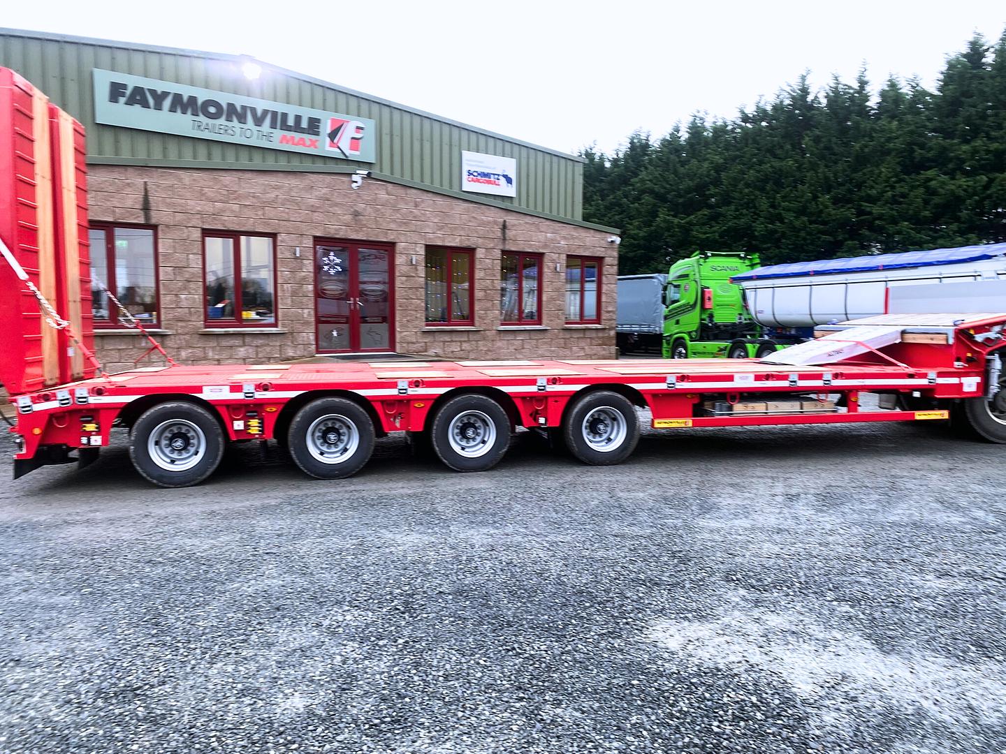 Hynes Plant & Tool Hire, on collection of a new Faymonville 4 axle low loader