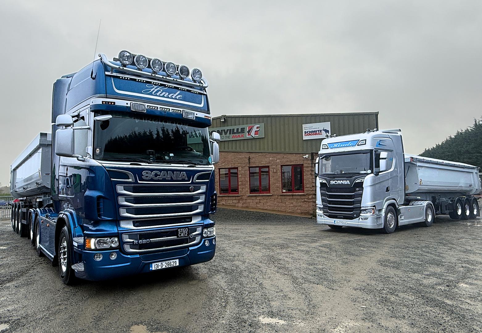 Hinde Exports on collection of not 1 but 2 new Schmitz Tipping Trailers