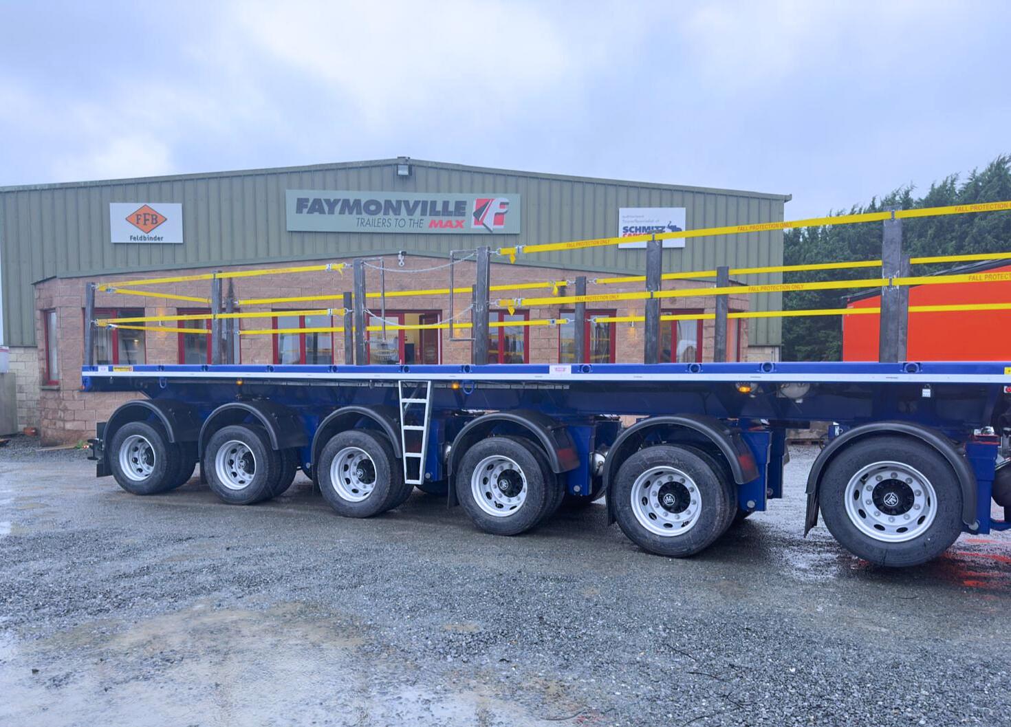 Flynn Crane Hire on collection of the newest edition to their ever growing fleet, a New Faymonville ballast trailer.