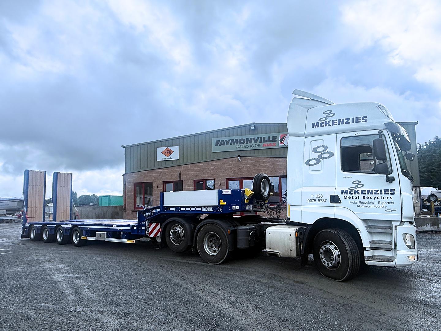McKenzies NI Ltd, on collection of their new Faymonville 4 axle