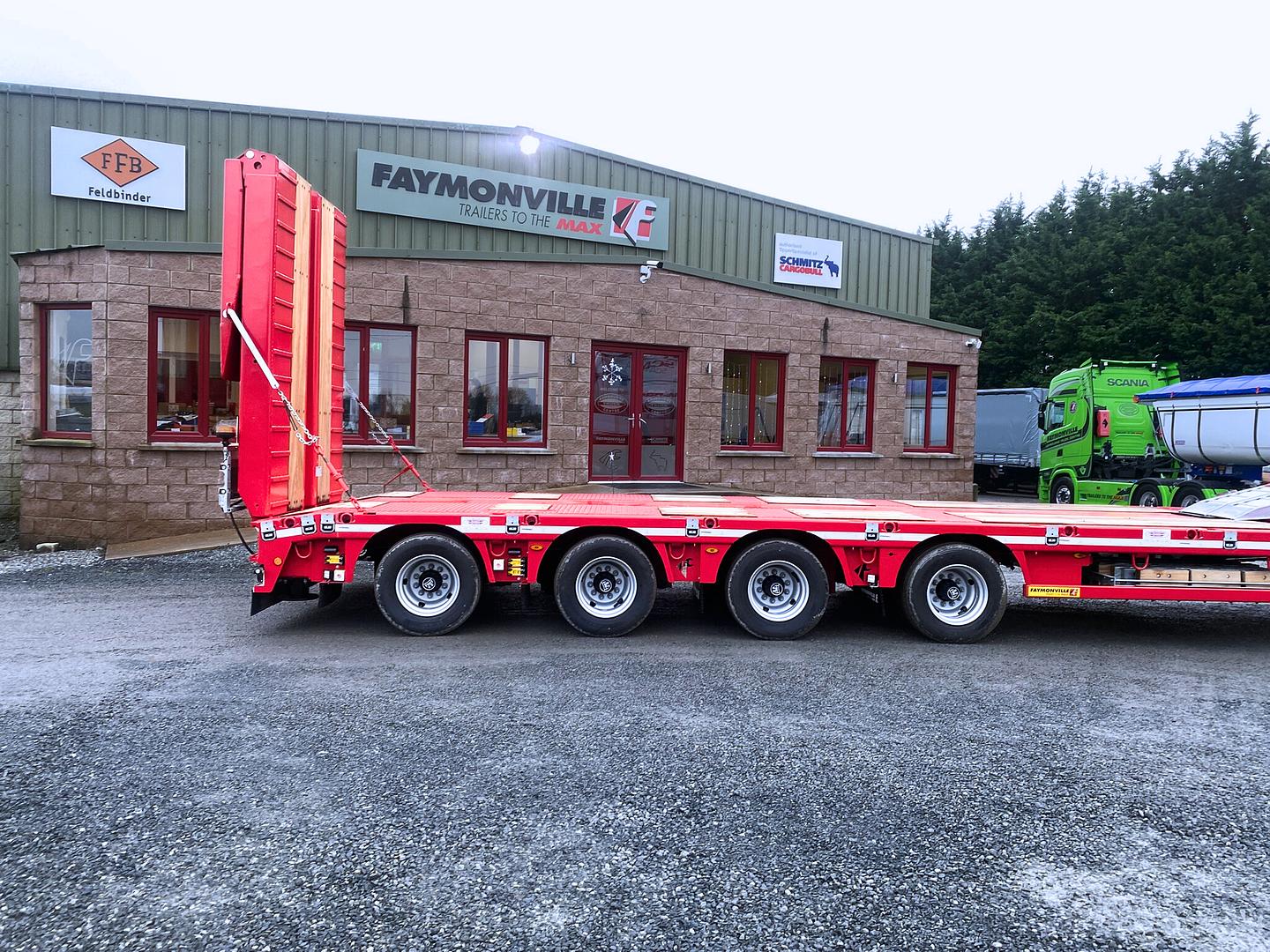 Hynes Plant & Tool Hire, on collection of a new Faymonville 4 axle low loader