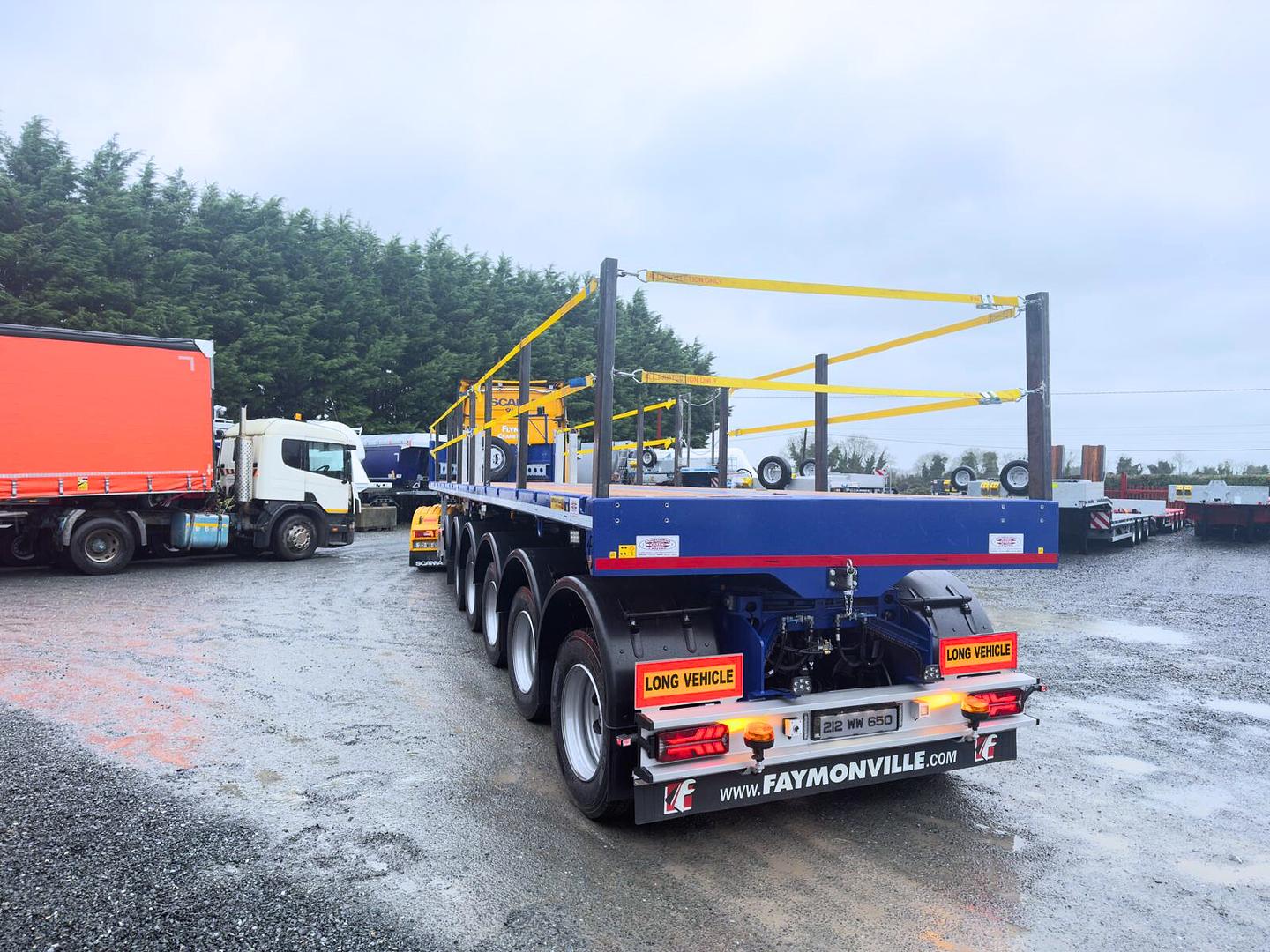 Flynn Crane Hire on collection of the newest edition to their ever growing fleet, a New Faymonville ballast trailer.