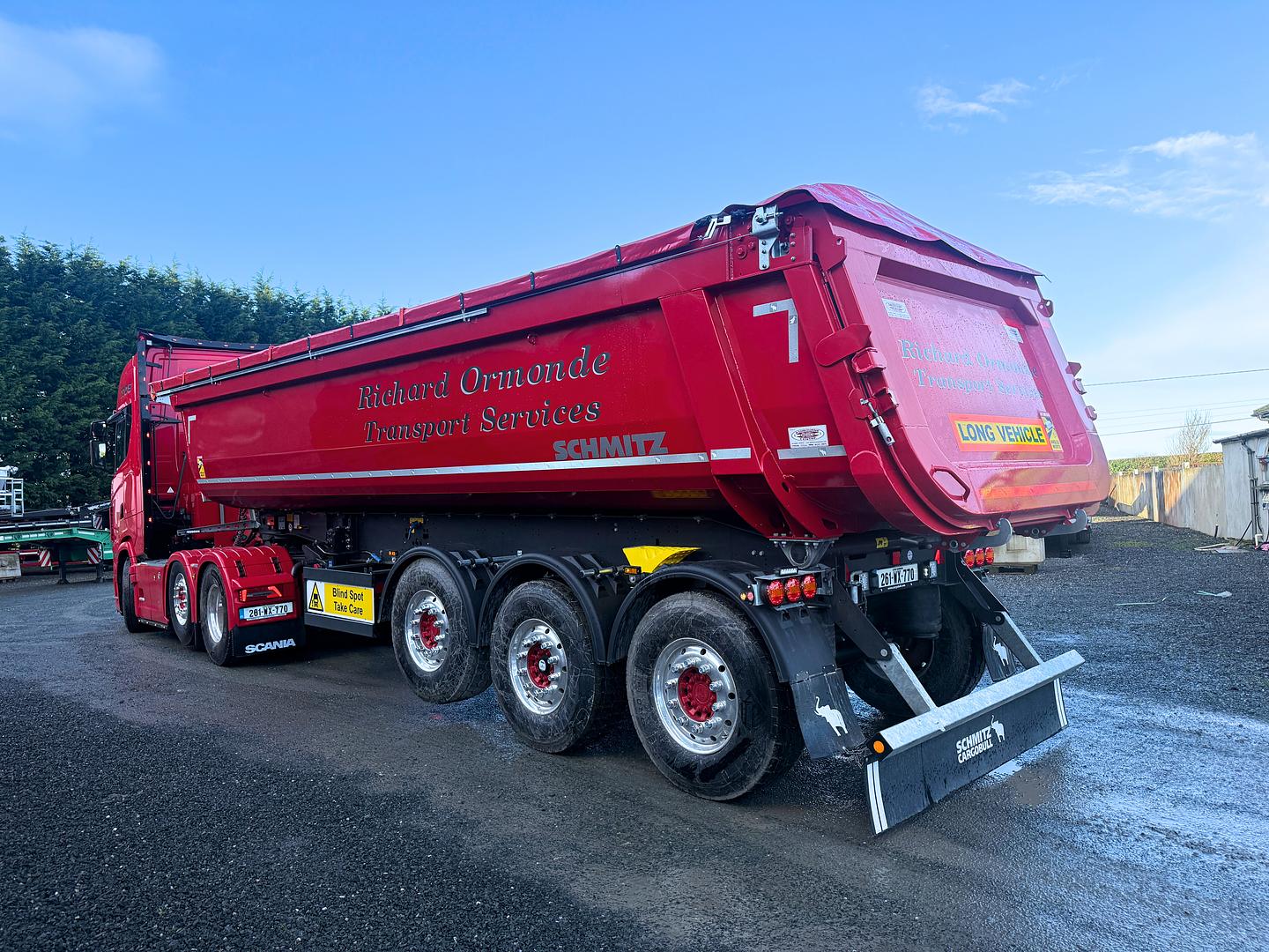 Richard Ormonde Transport Services on collection of another new Schmitz tipping trailer