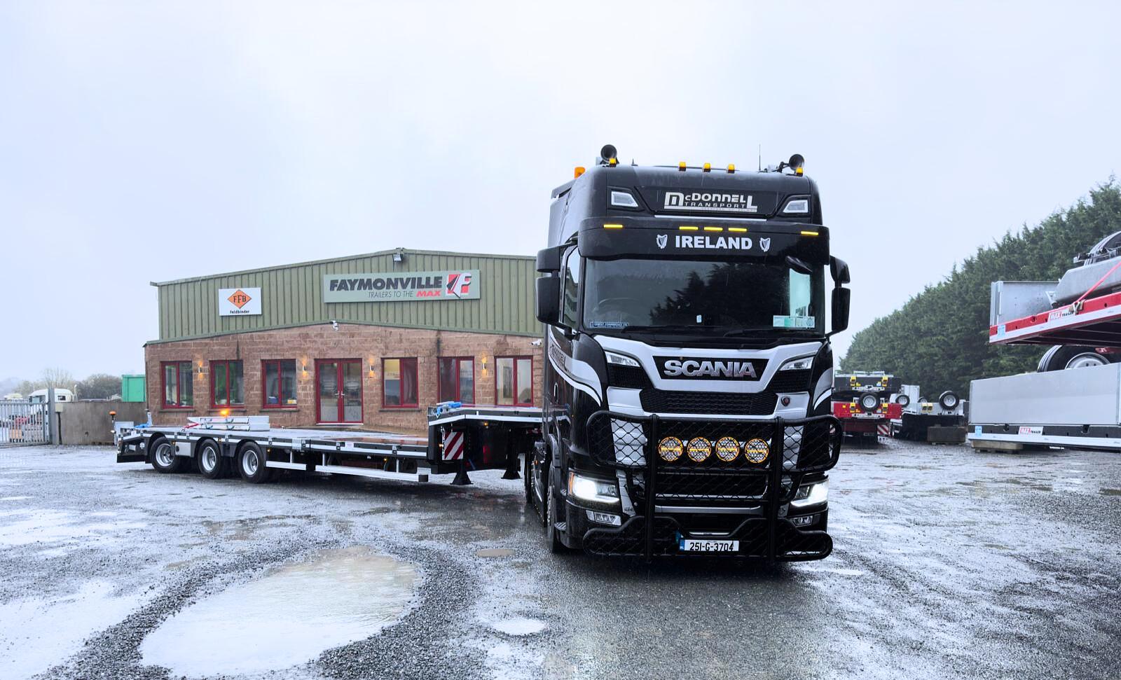 McDonnell Transport, Galway on recent collection of new Faymonville MAX Trailer