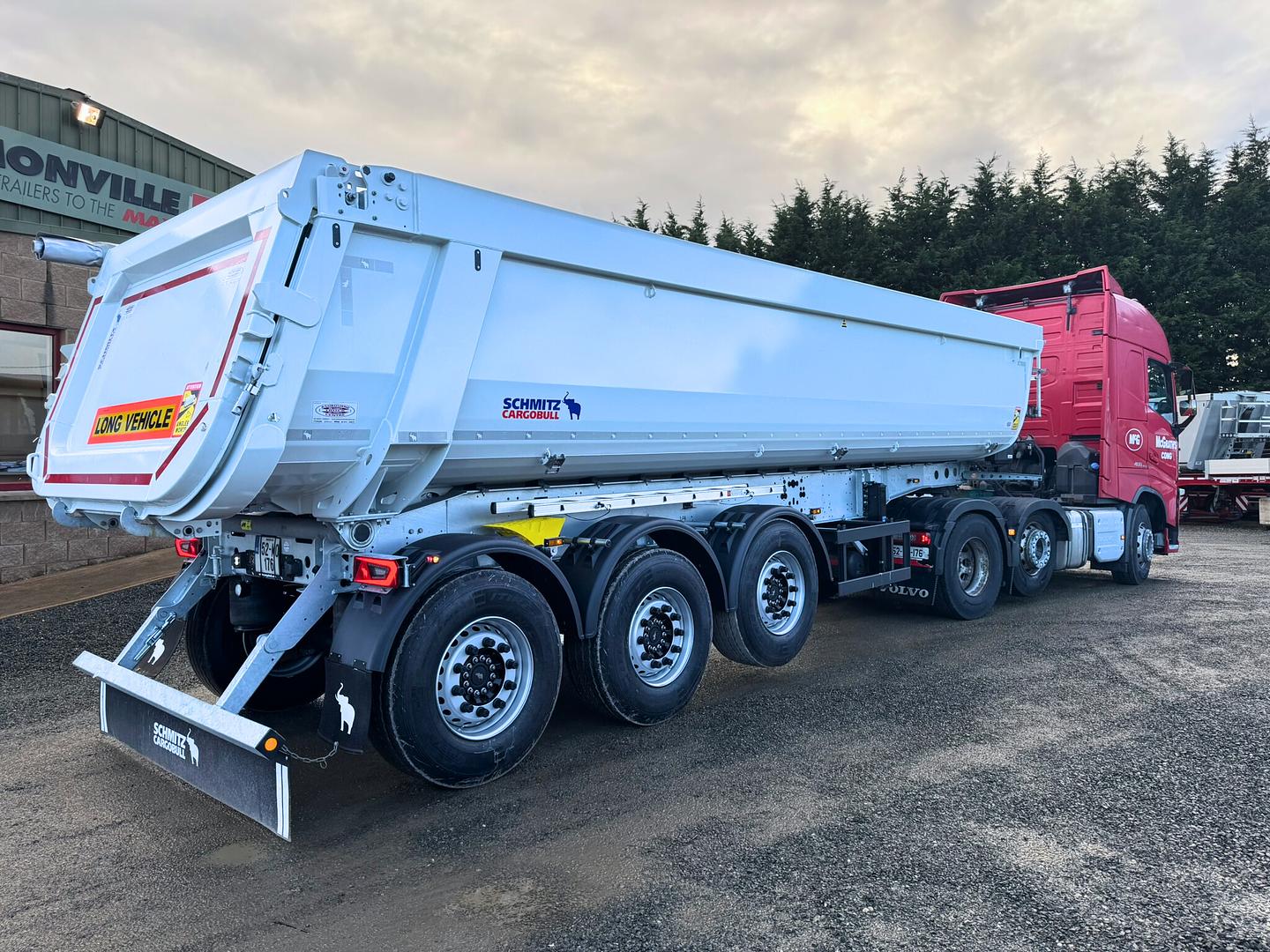 McGrath Limestone (Cong) Ltd, on collection of their new Schmitz tipping trailer