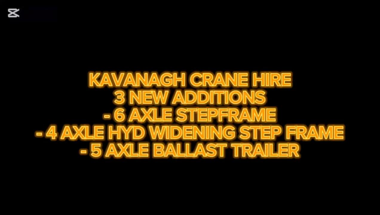 Kavanagh Crane Hire on collection of 3 new Faymonville trailers.