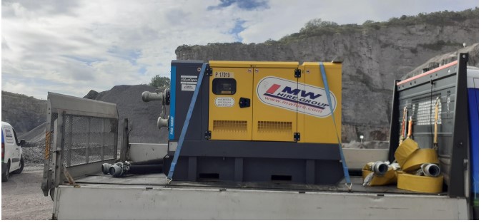 Ex Rental 4" Diesel Pump complete with suction and layflat hosing SOLD.... Delivered to a customer in Kildare 