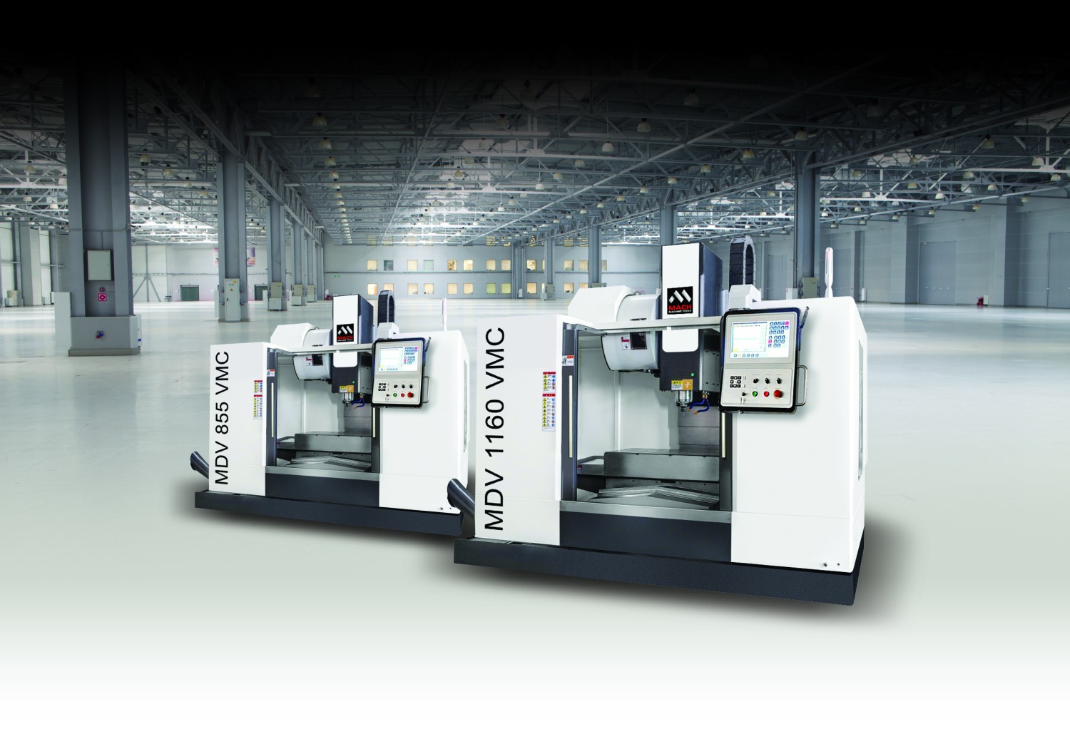 MACH MDV 855 and MACH 1160 vertical machining centres.