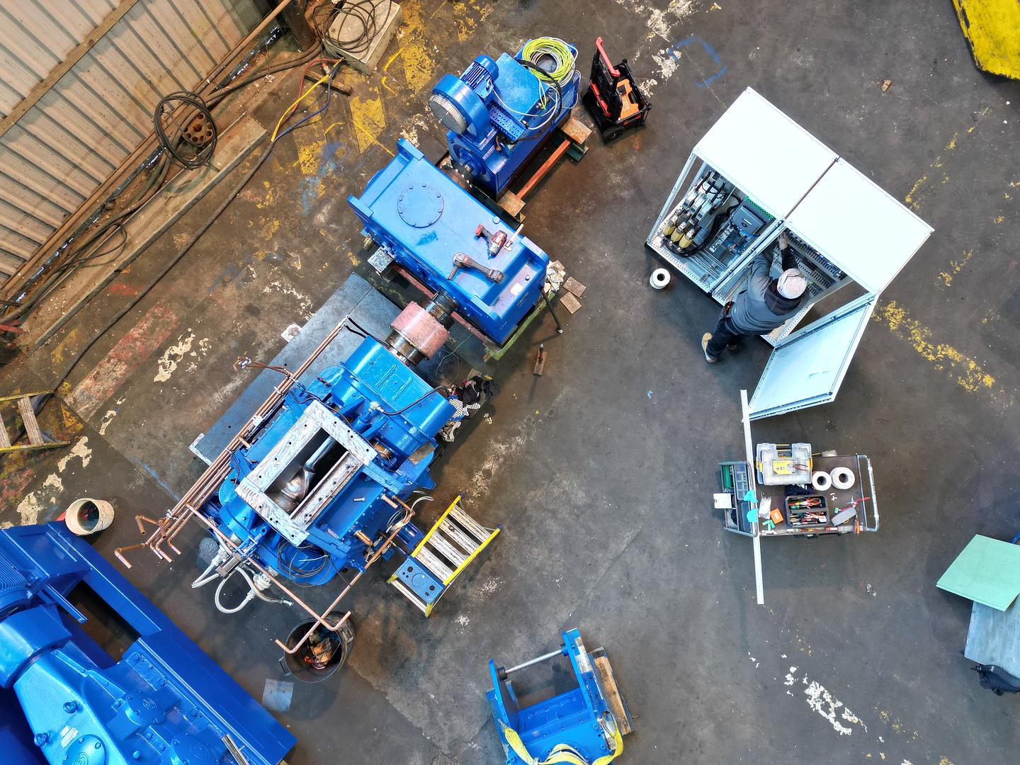 Overhauls in progress, Workshop floor. 