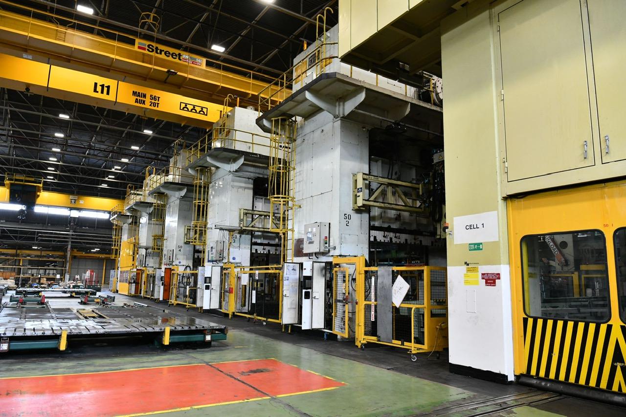 11 Large automotive metal forming presses for sale.