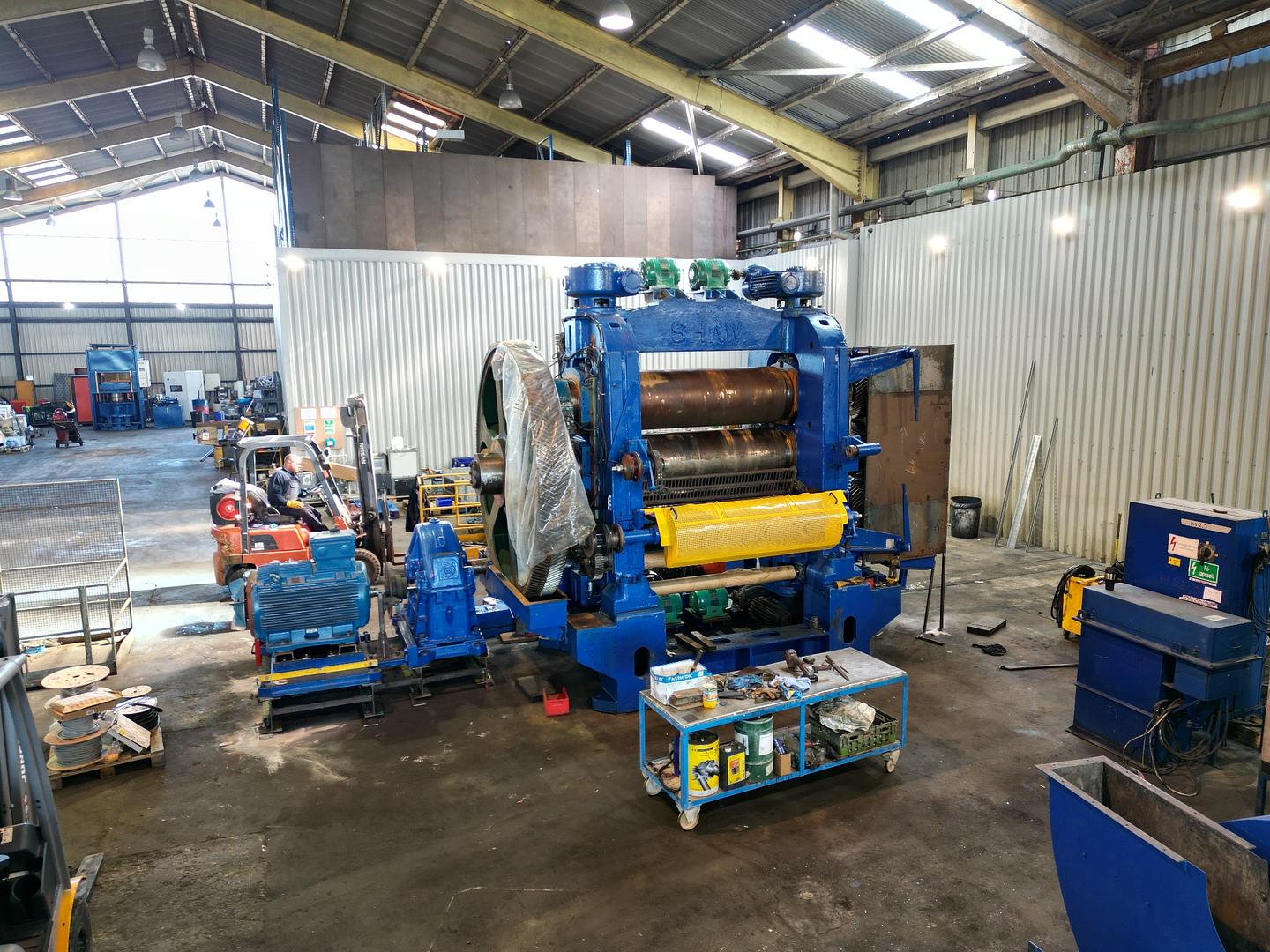 Workshop floor overhaul continues. 