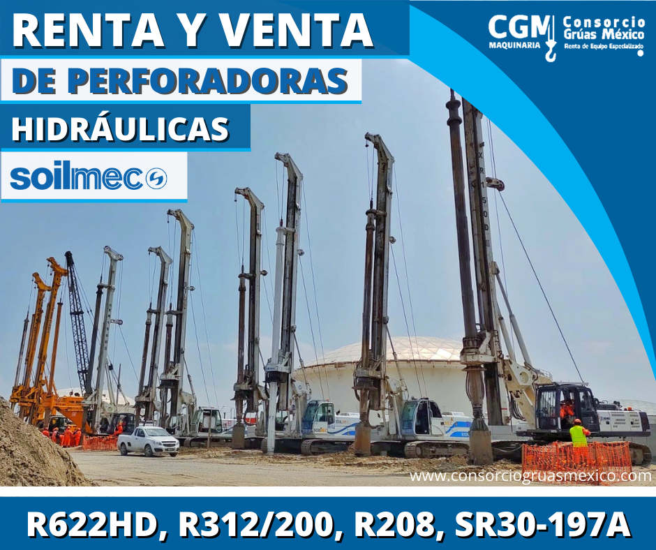 Perforadoras Hidráulicas SOILMEC R622HD, R312/200, R208 y SR30-197A