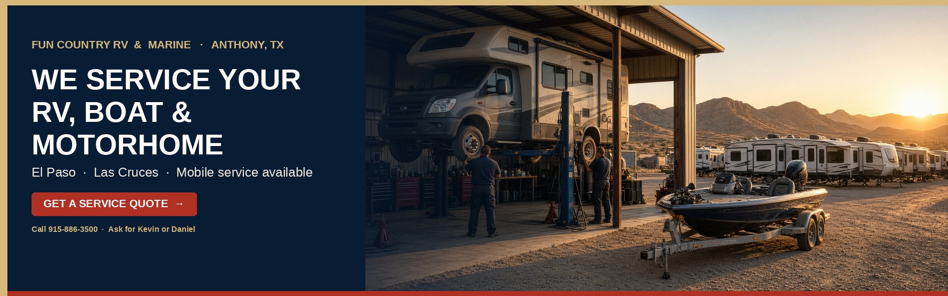 RV, Boat & Motorhome Repair in El Paso & Las Cruces — Get a Service Quote