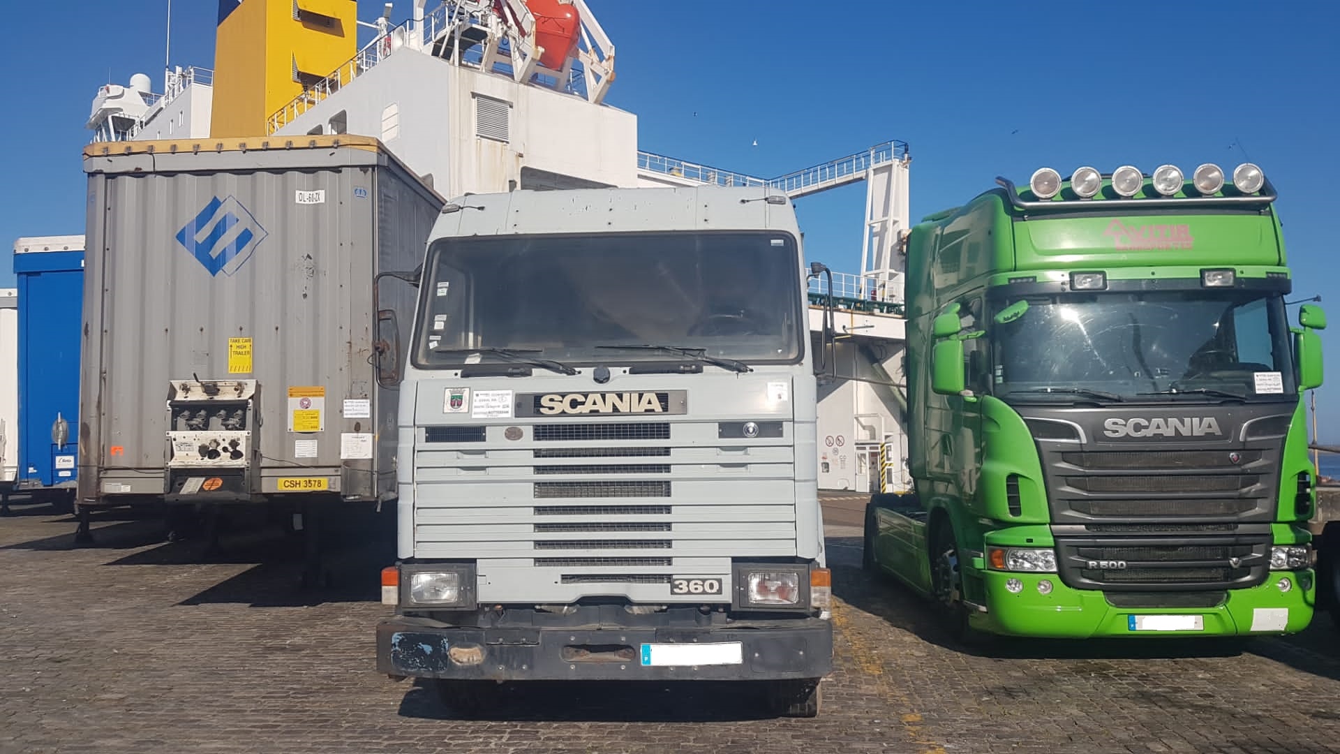 In the port. Shipping to Freetown - Sierra Leone & Shipping to Dar Es Salaam - Tanzania.