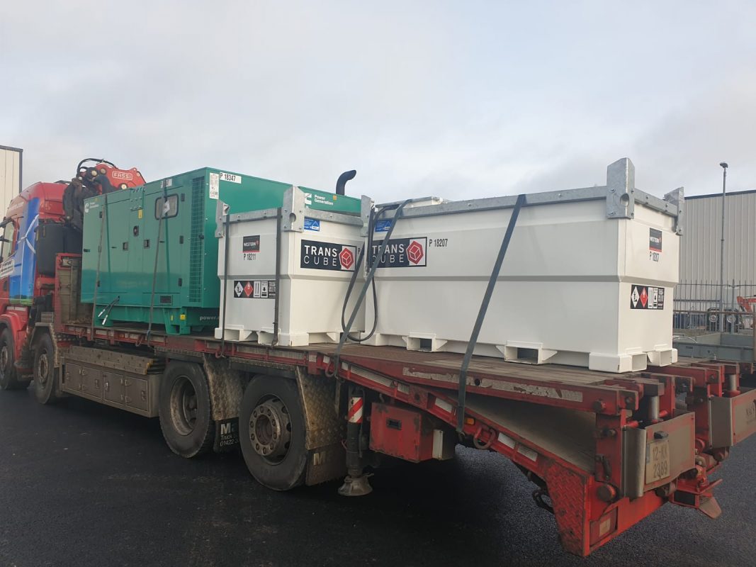 Two 110 KVA Cummins Generators And Two New Western 2000 Litre Tank…SOLD…Delivered To The Customer