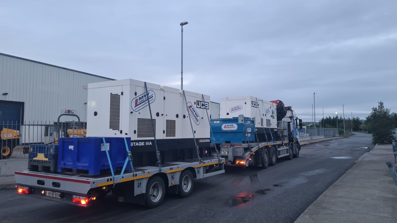 2 x JCB Rental Spec sets heading out on a hire 