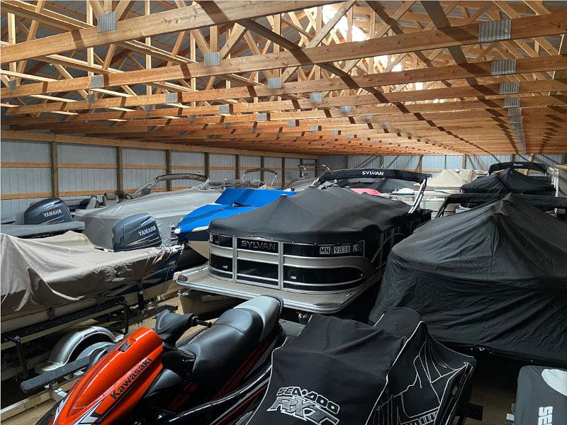 Storage building interior