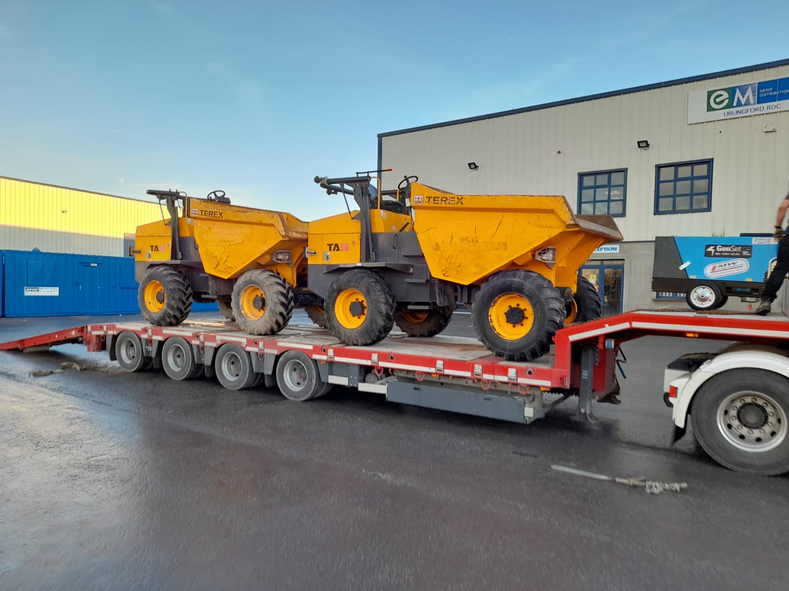 2x Ex Rental Terex TA9 Dumpers and a New Genset 10KVA Generator SOLD.... heading to the customer in Monaghan 