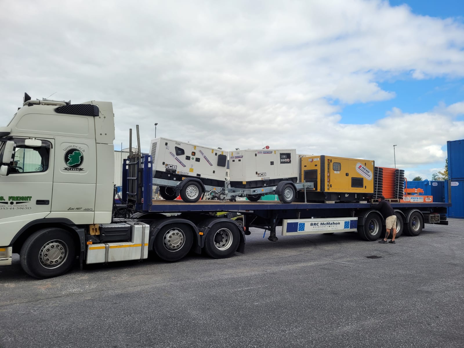 2x Road tow 45 KVA, 2X 110KVA Static Generators heading and some extras heading to our depot in Scotland 