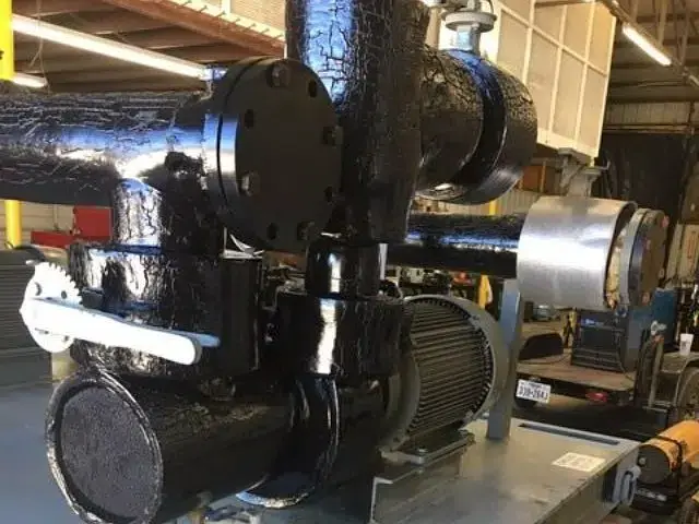Custom pumping skid, dual pumps mounted
