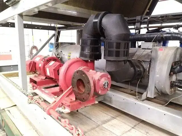 Integral pump addition, mounted underneath the chiller