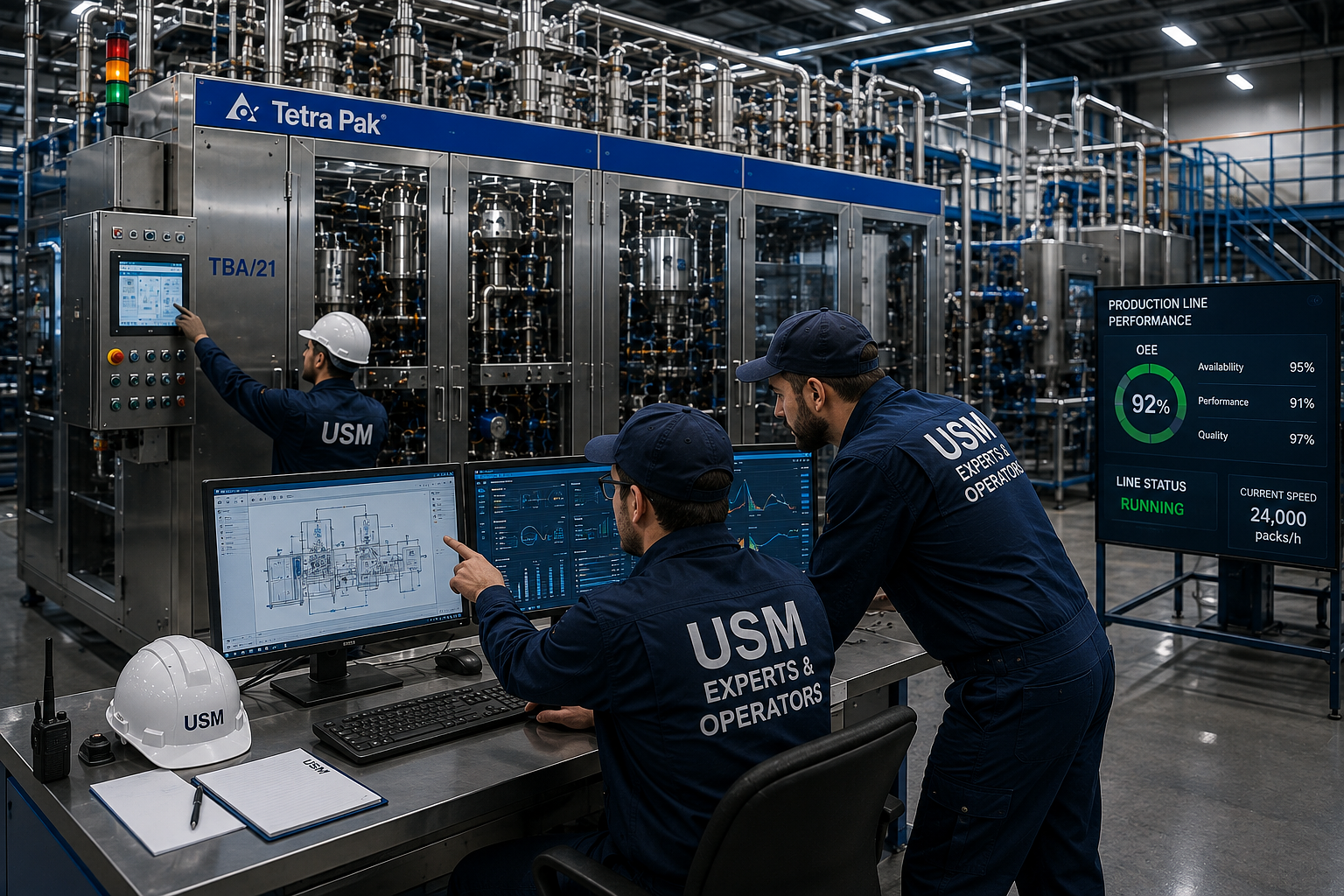 Technical experts and process equipment operators