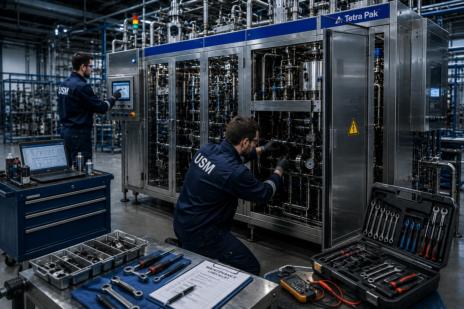 Preventive maintenance and repairs of Tetra Pak filling machines