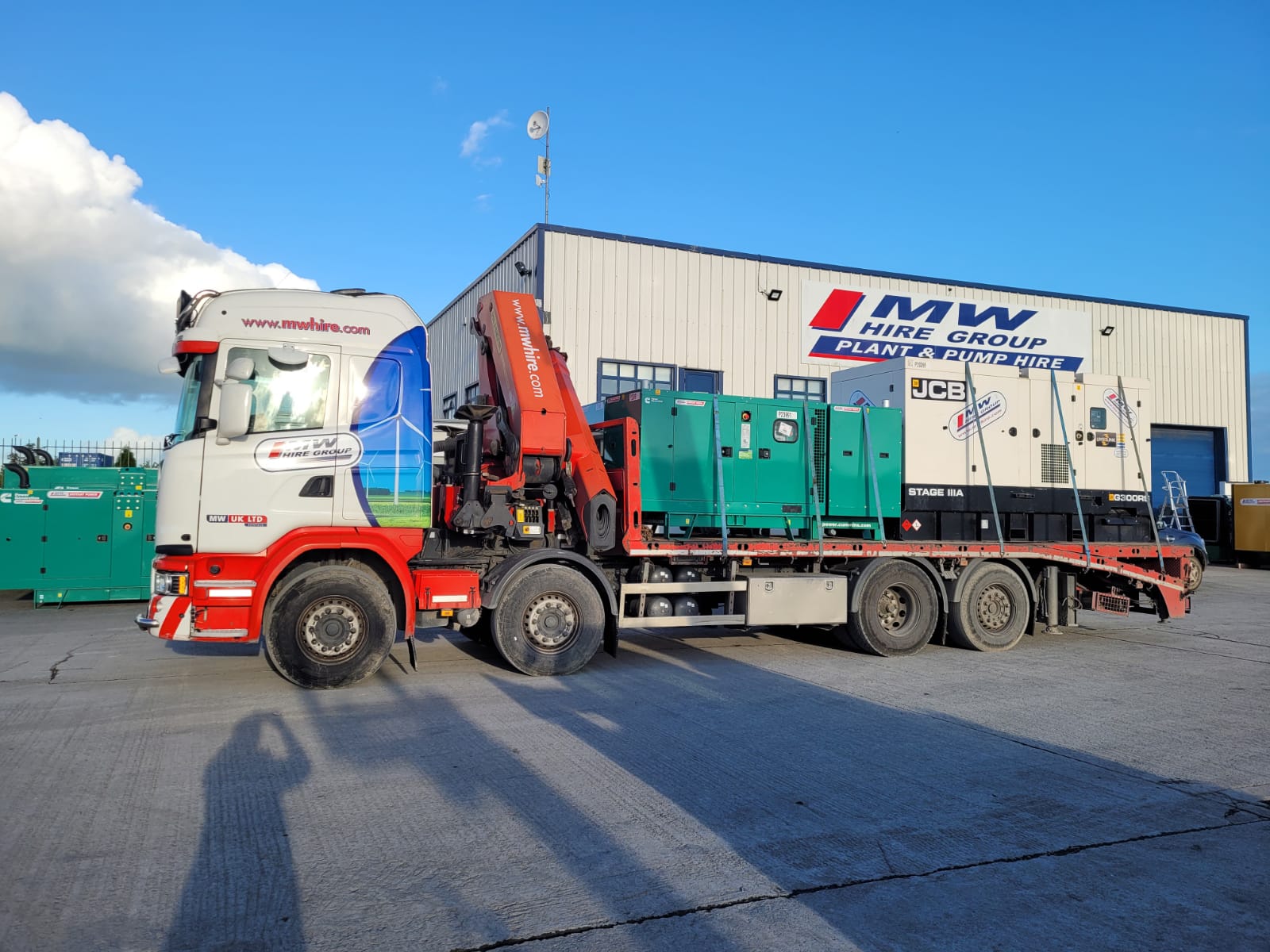 3x Cummins C22D5 SOLD heading to the customer in Monagahan... 300 KVA JCB heading on a long term Rental