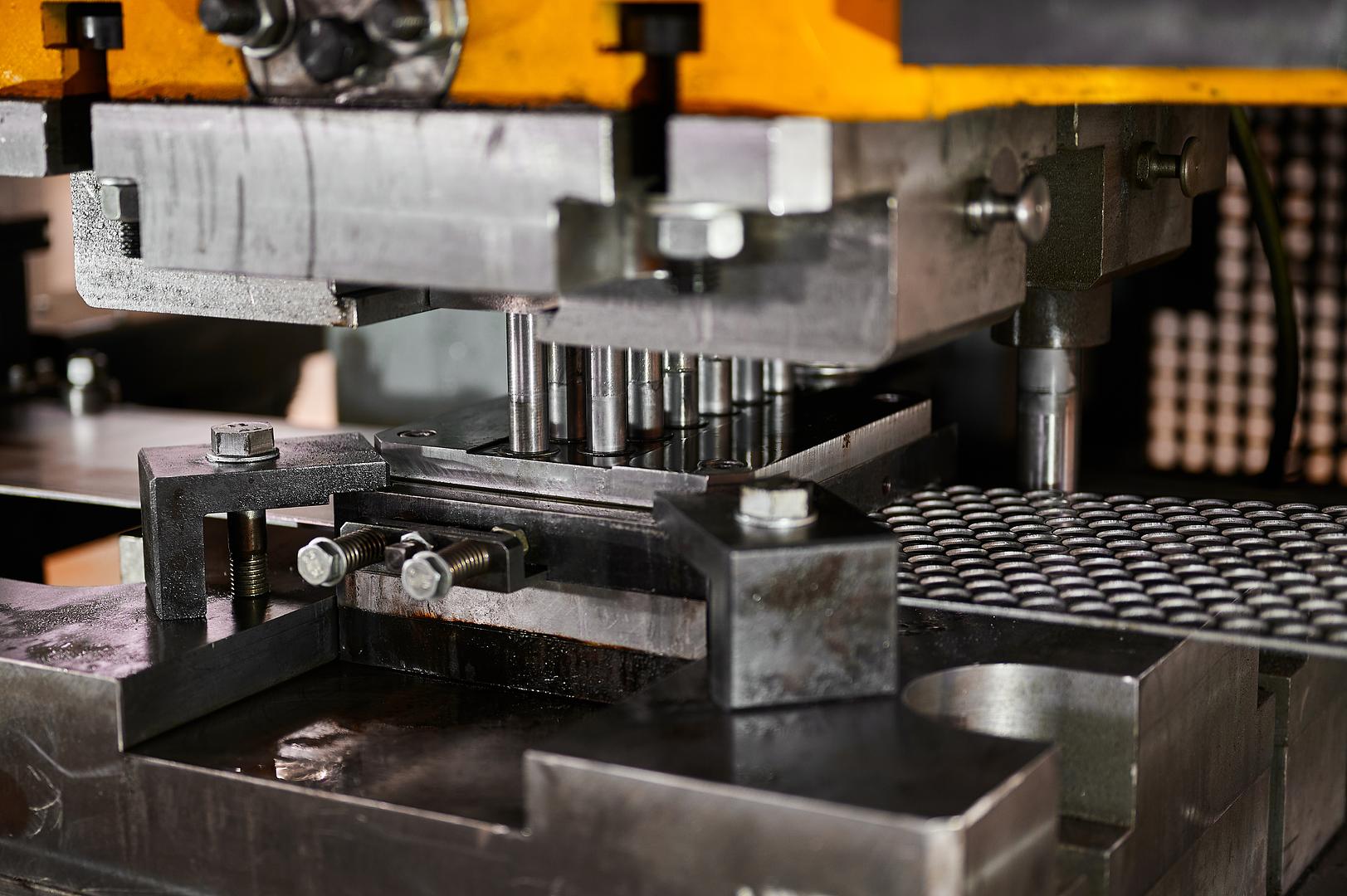 Press components disassembled during a Southern Press Solutions rebuild