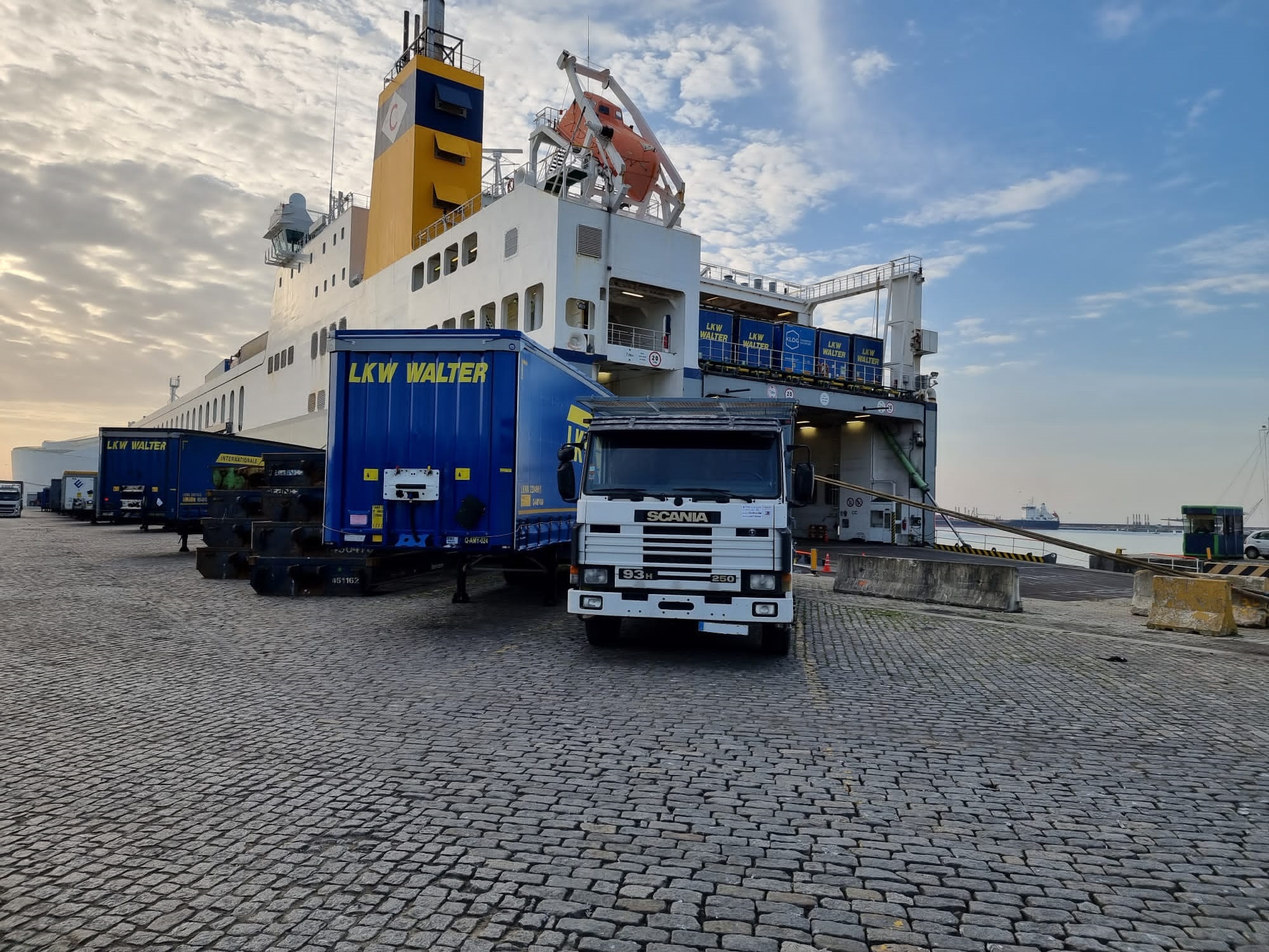 In the port. Shipping to Lagos - Nigeria via Antwerp - Belgium.