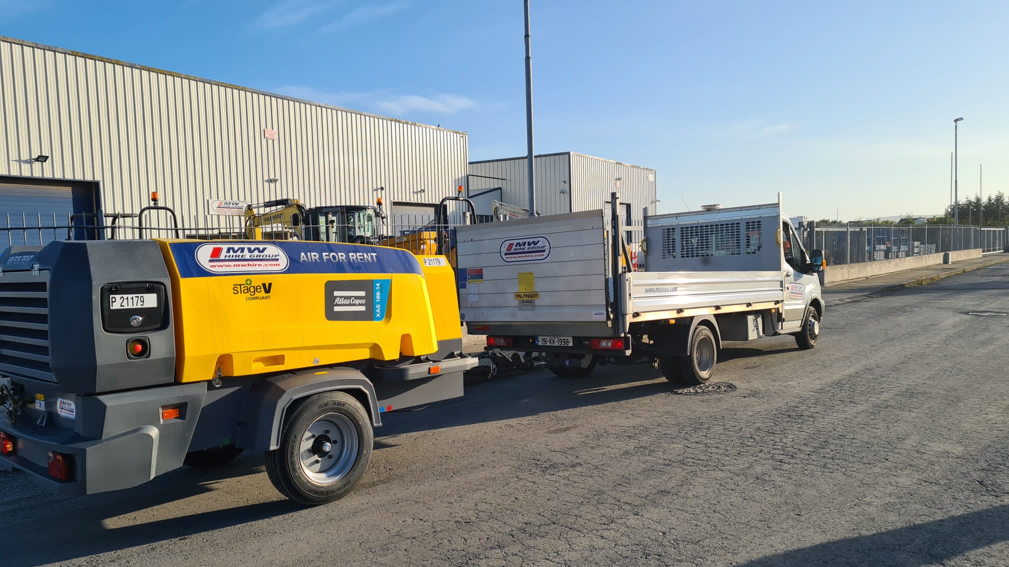 New Model Atlas Copco 188 - 400cfm Compressor heading out on a rental job