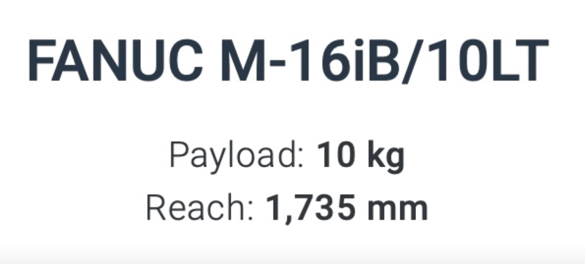 Fanuc M-16iB/10LT Data Sheet
