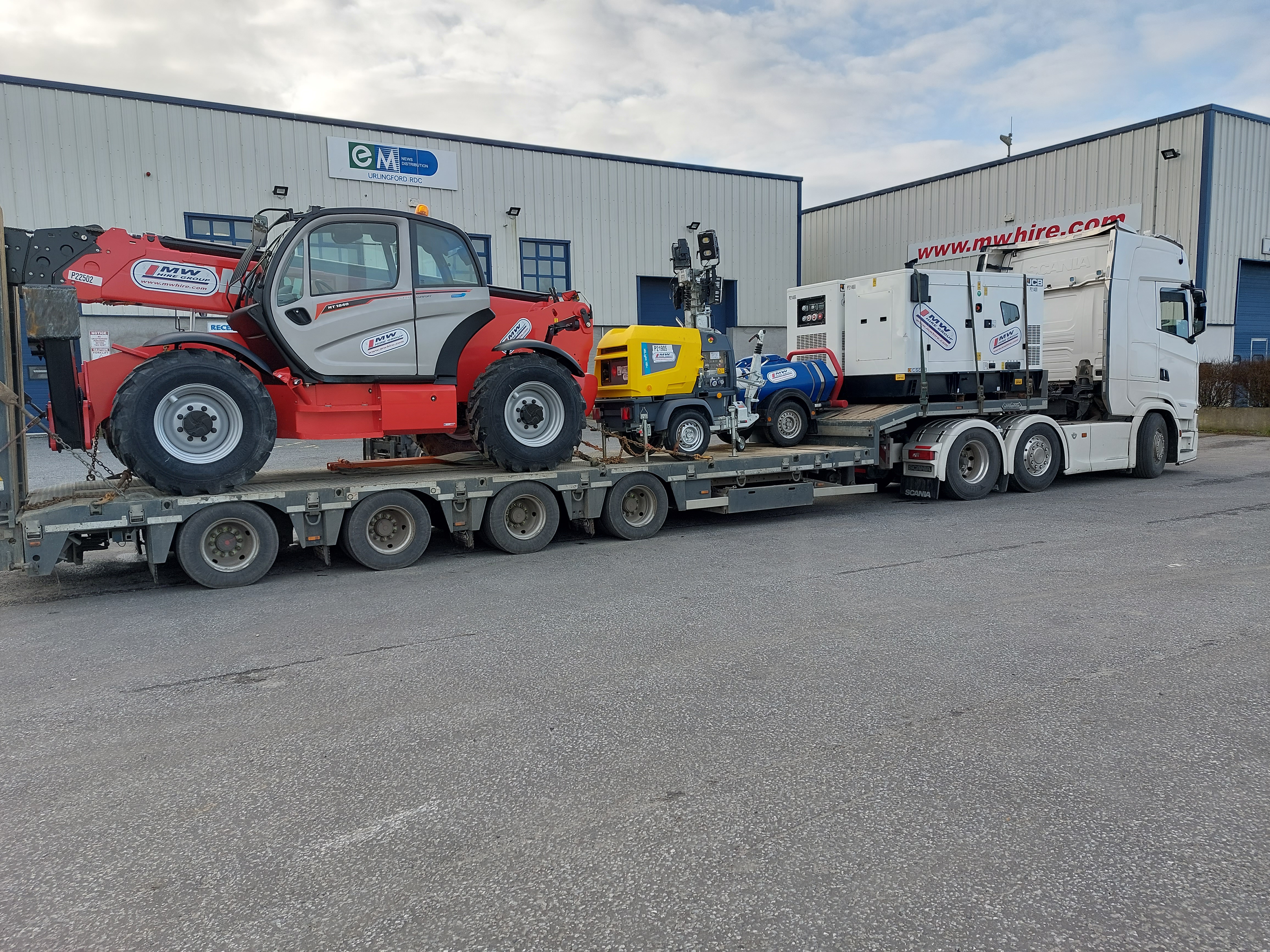 Load of gear heading on a rental job in Co. Offaly 
