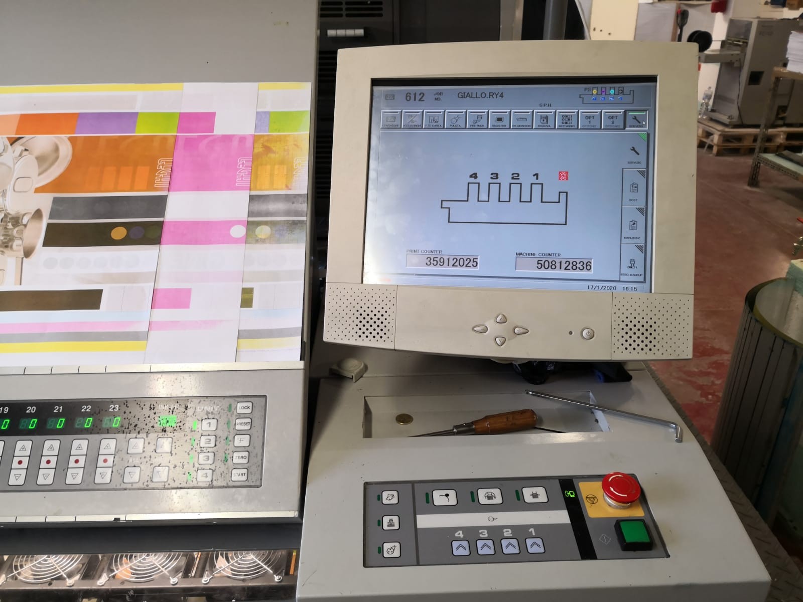 RYOBI 784E installed at the Ivrea prison print shop