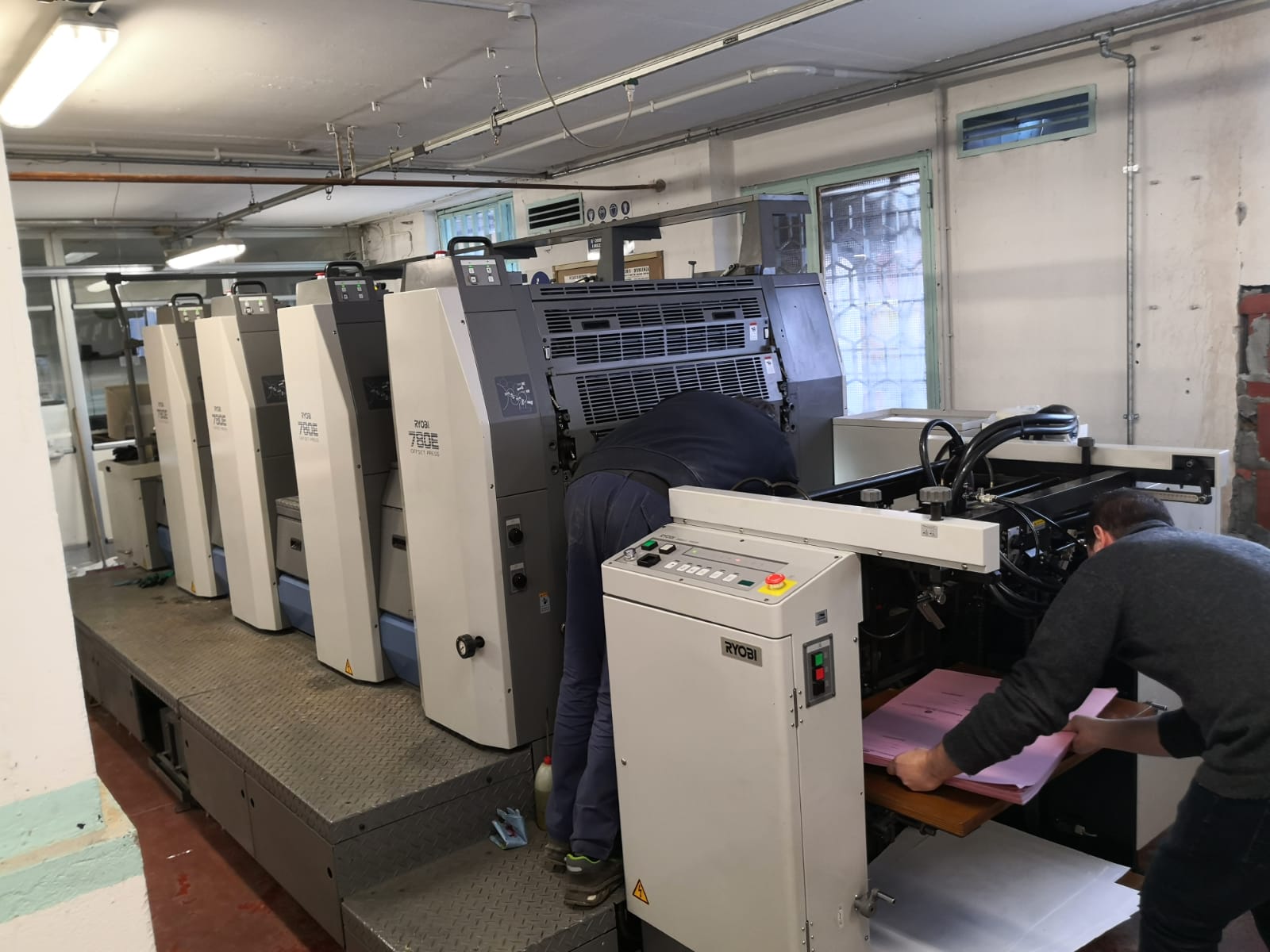 RYOBI 784E installata presso la tipografia delle carceri di Ivrea